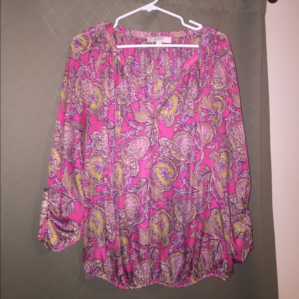 Ann Taylor Loft Paisley Top