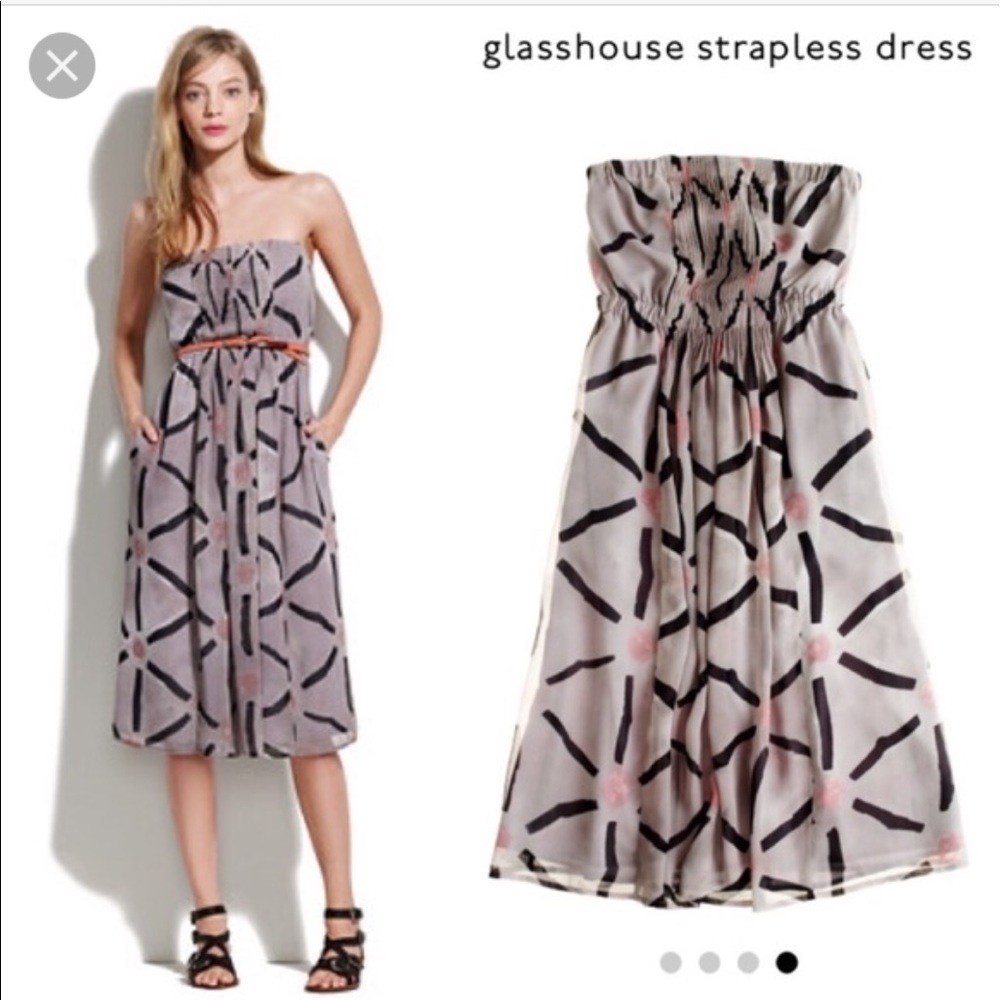 Madewell glasshouse strapless dress