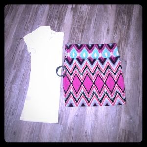 Aztec print skirt