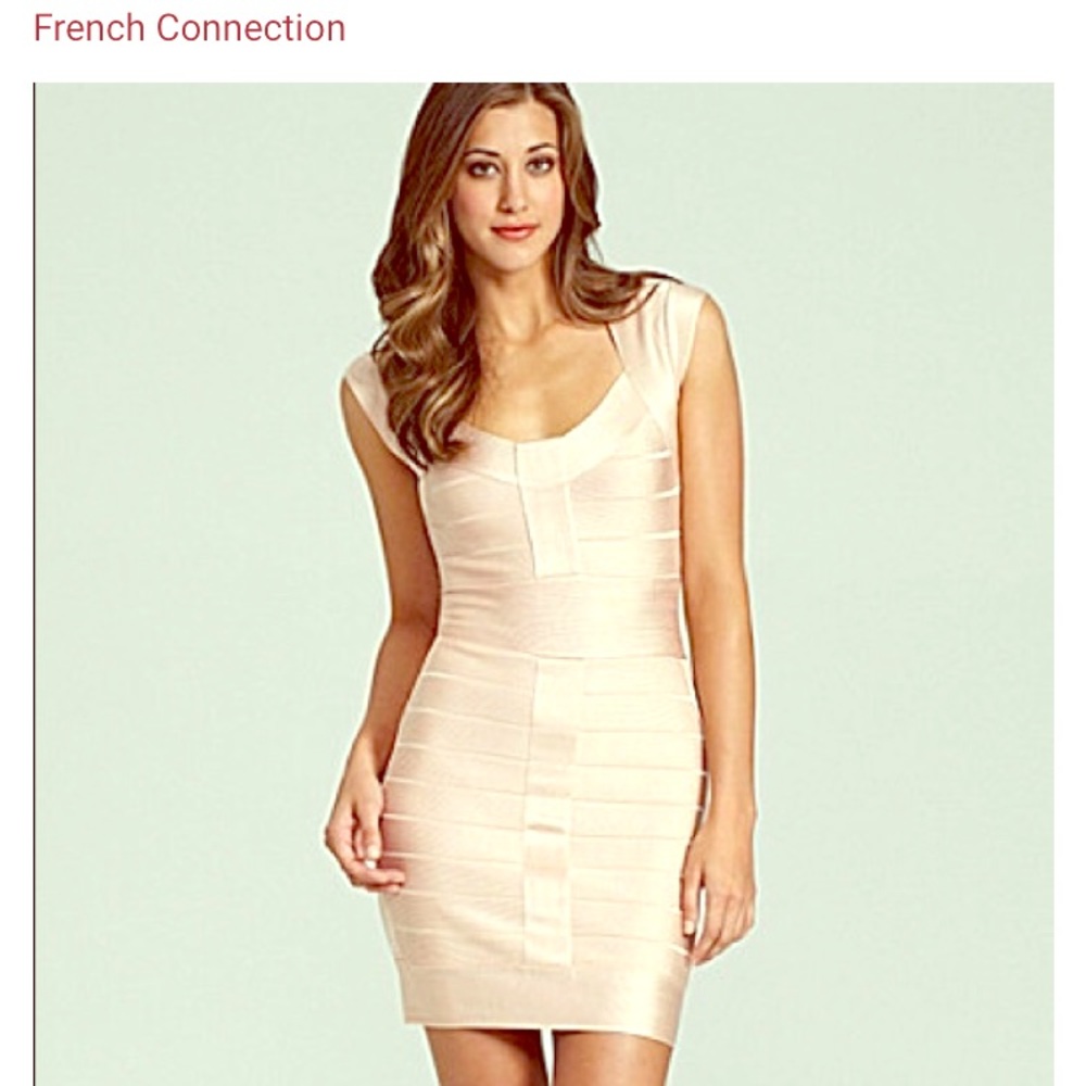 French Connection Blush Bandage Dress