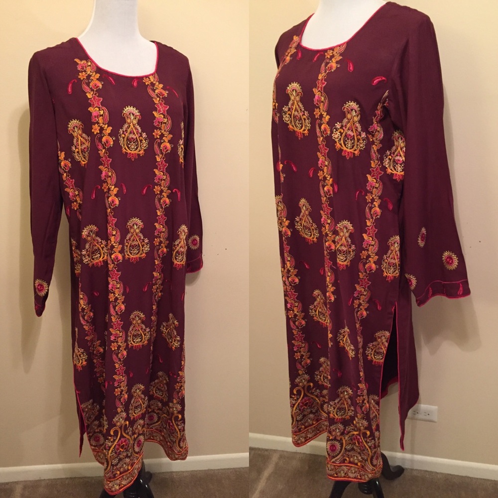 Linen Embroidery Salwar Kameez 2pc Dress