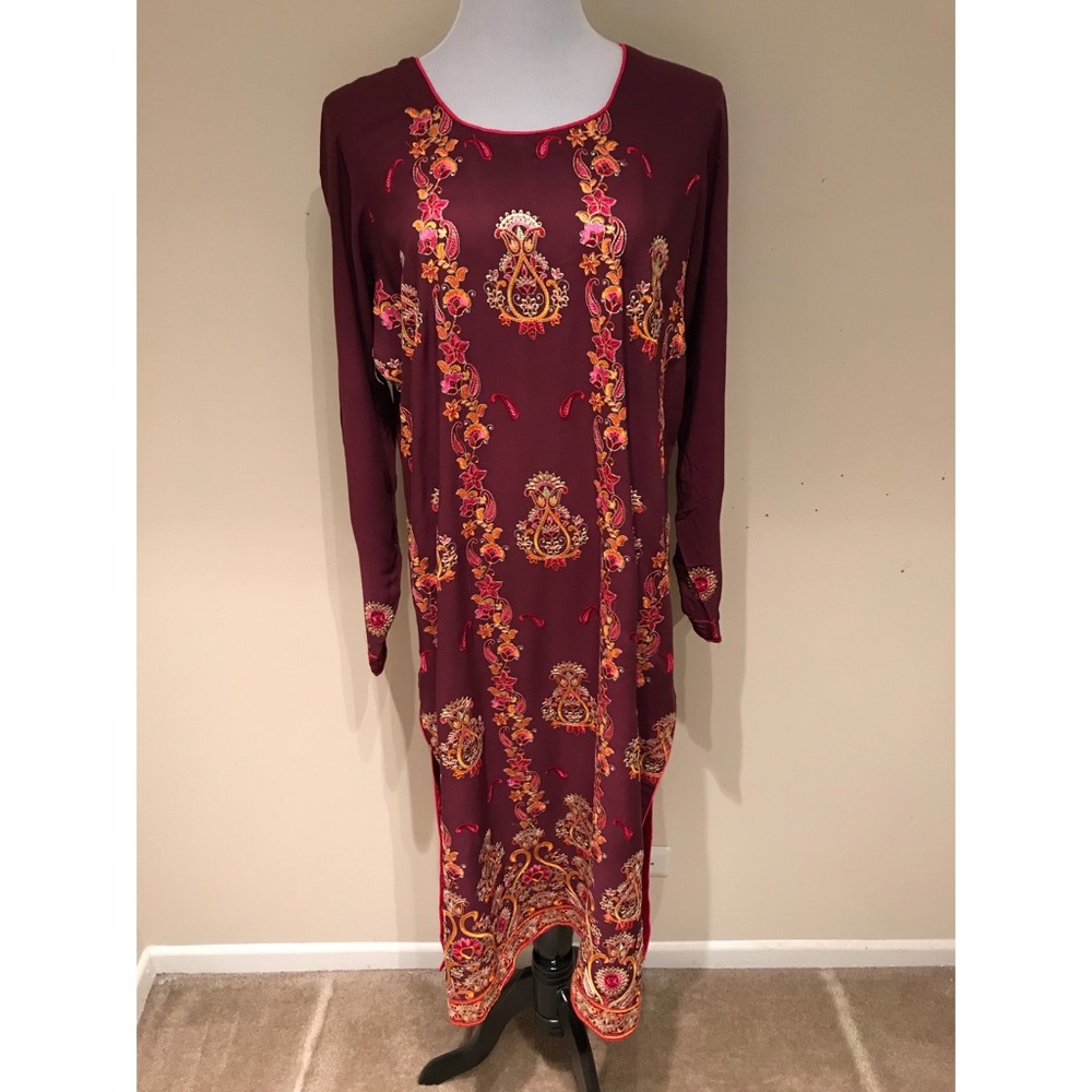 Linen Embroidery Salwar Kameez 2pc Dress