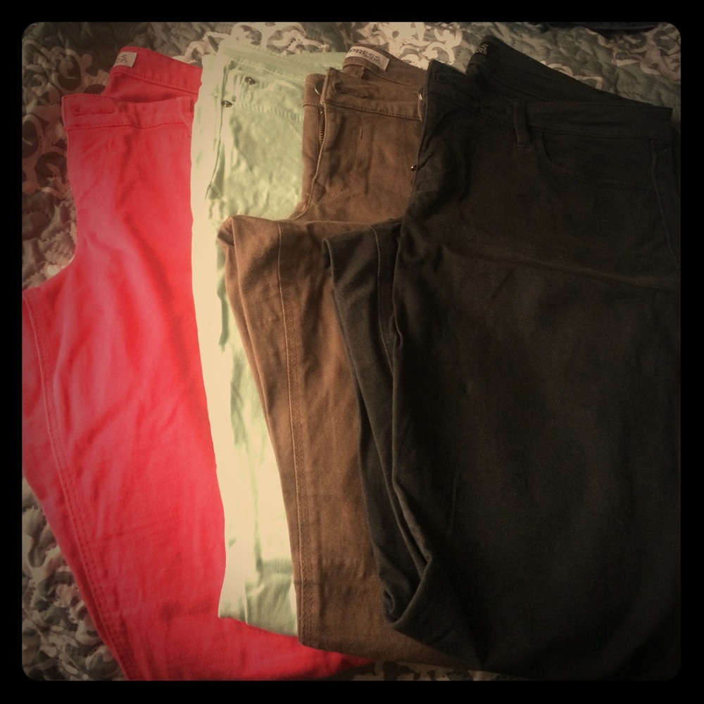 Express colorful jeggings