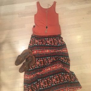 NWOT Mossimo Supply Co Tribal Maxi Skirt