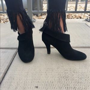 Enzo Angiolini black suede booties. Size 6.5