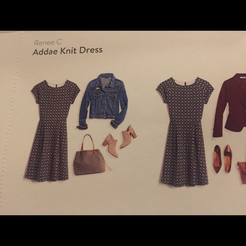 Navy Cap Sleeve dress Large