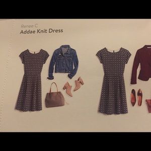 Navy Cap Sleeve dress Large