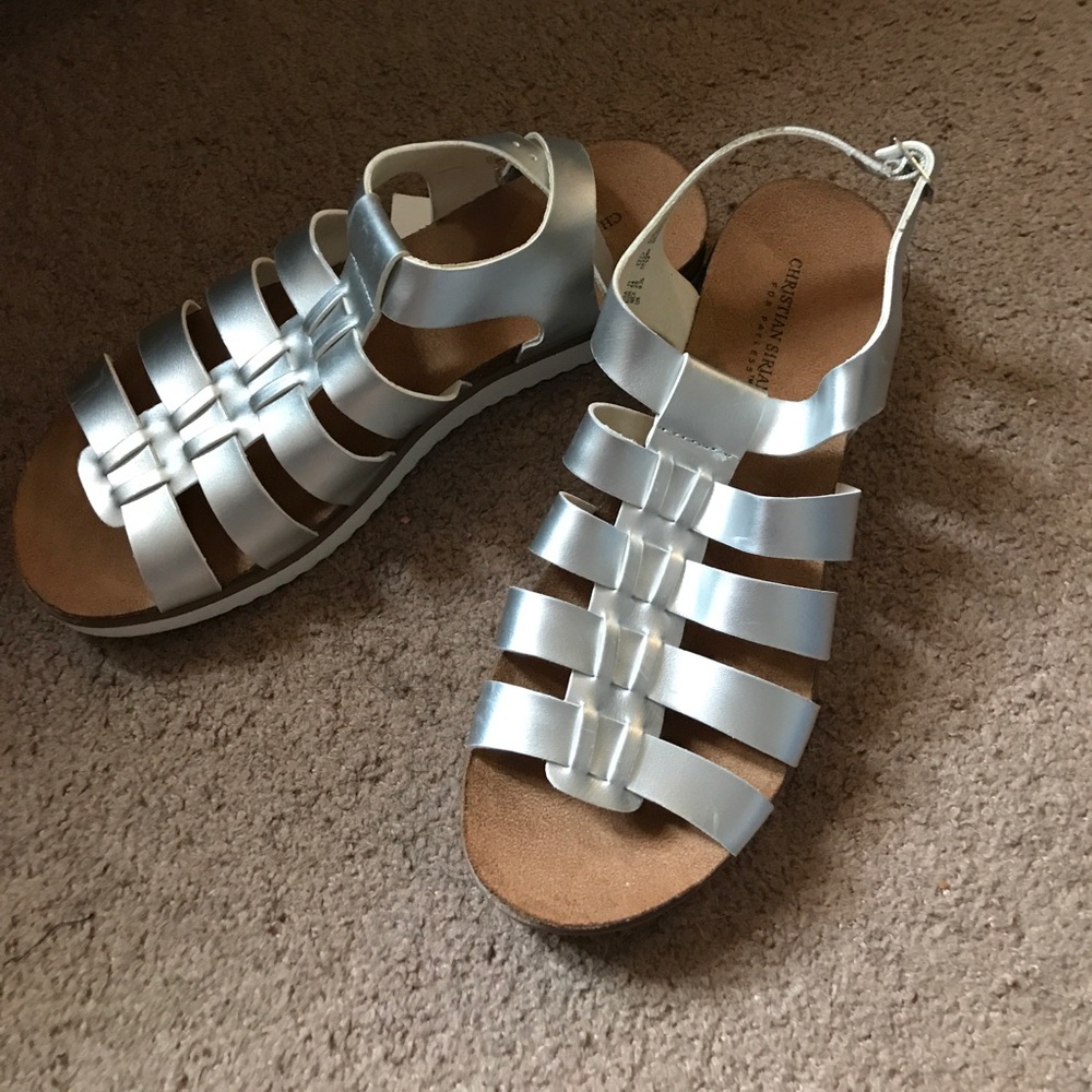 Silver sandals