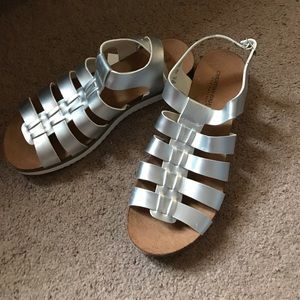 Silver sandals