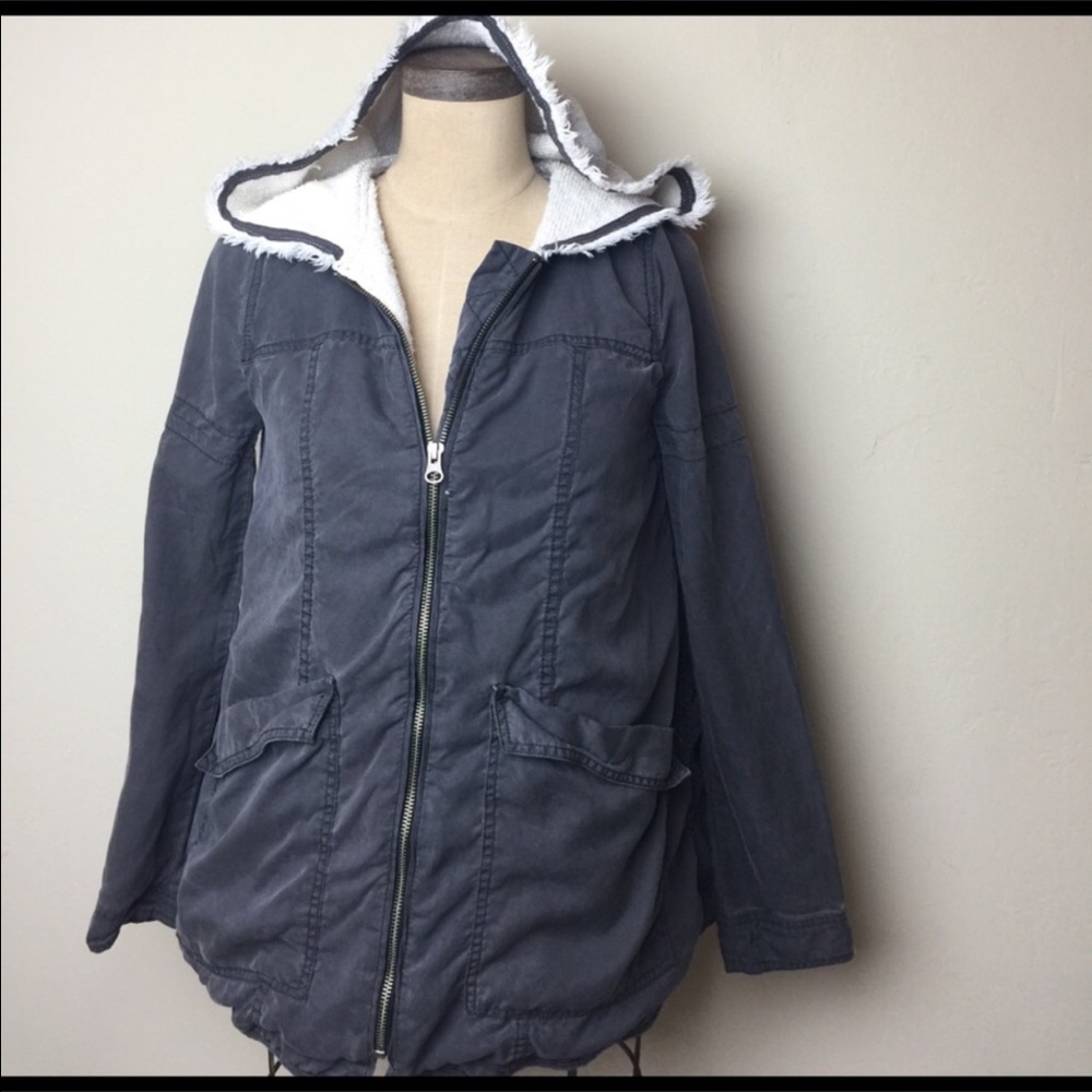 Free People French Terry Lined Hooded Jacket