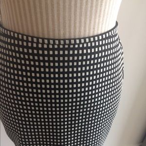 NWT Black and White Express Checkered Pencil Skirt