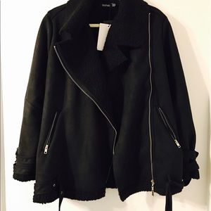 Boohoo Aviator Jacket in Black🕶