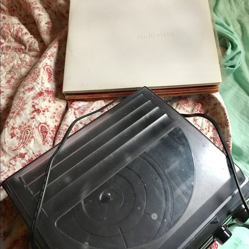 Beatles record collection & player