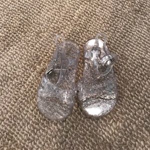 Clear Jellies with silver sparkles