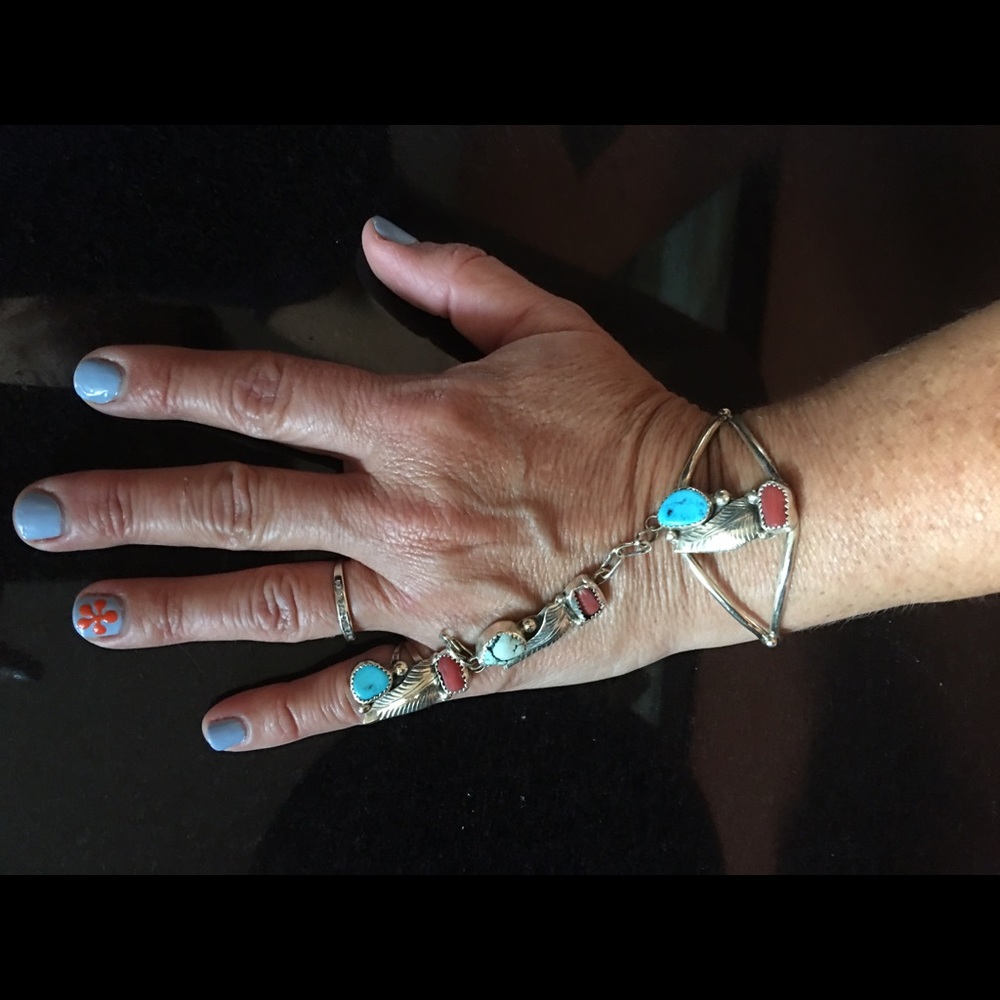 Vintage sterling silver slave bracelet