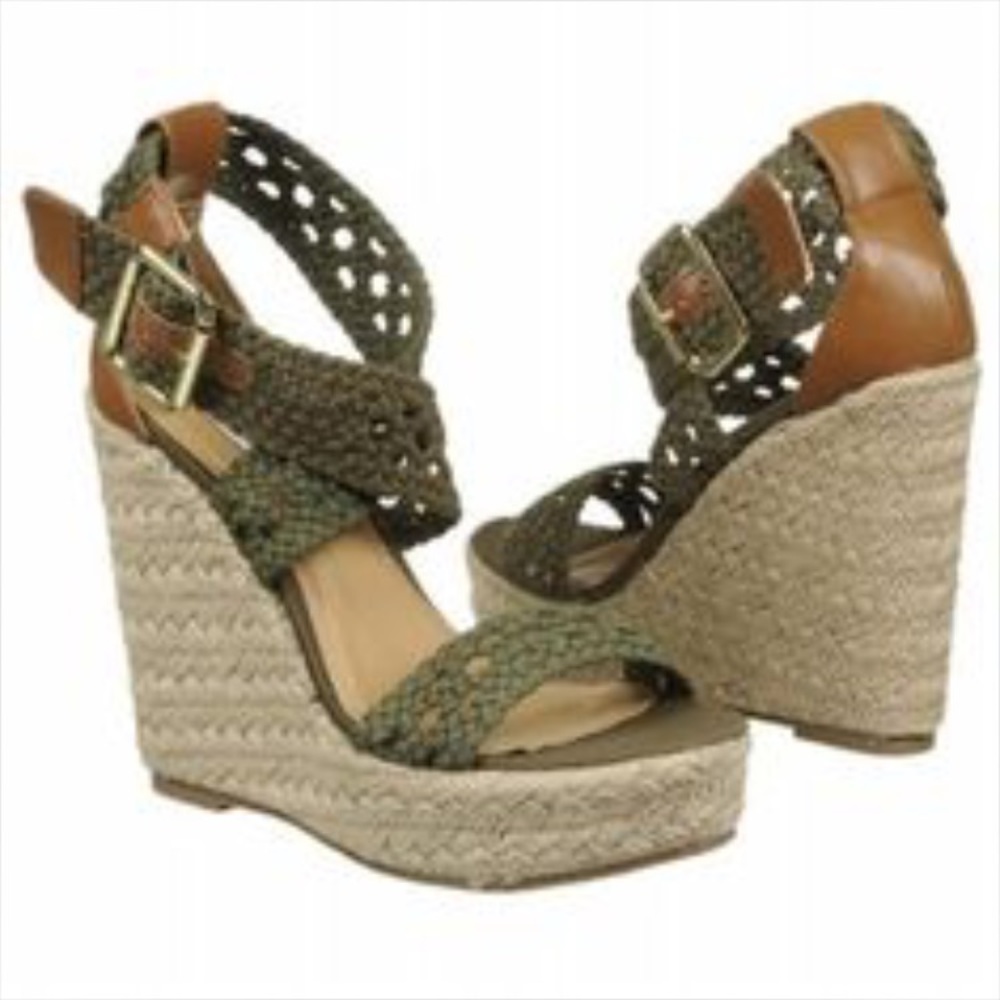 Gently used Steve Madden wedge sandals