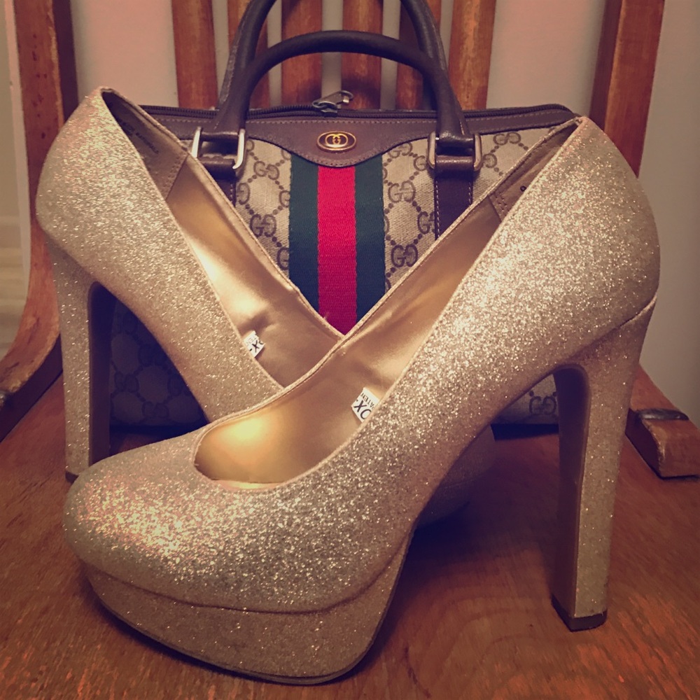 Gold High Heels