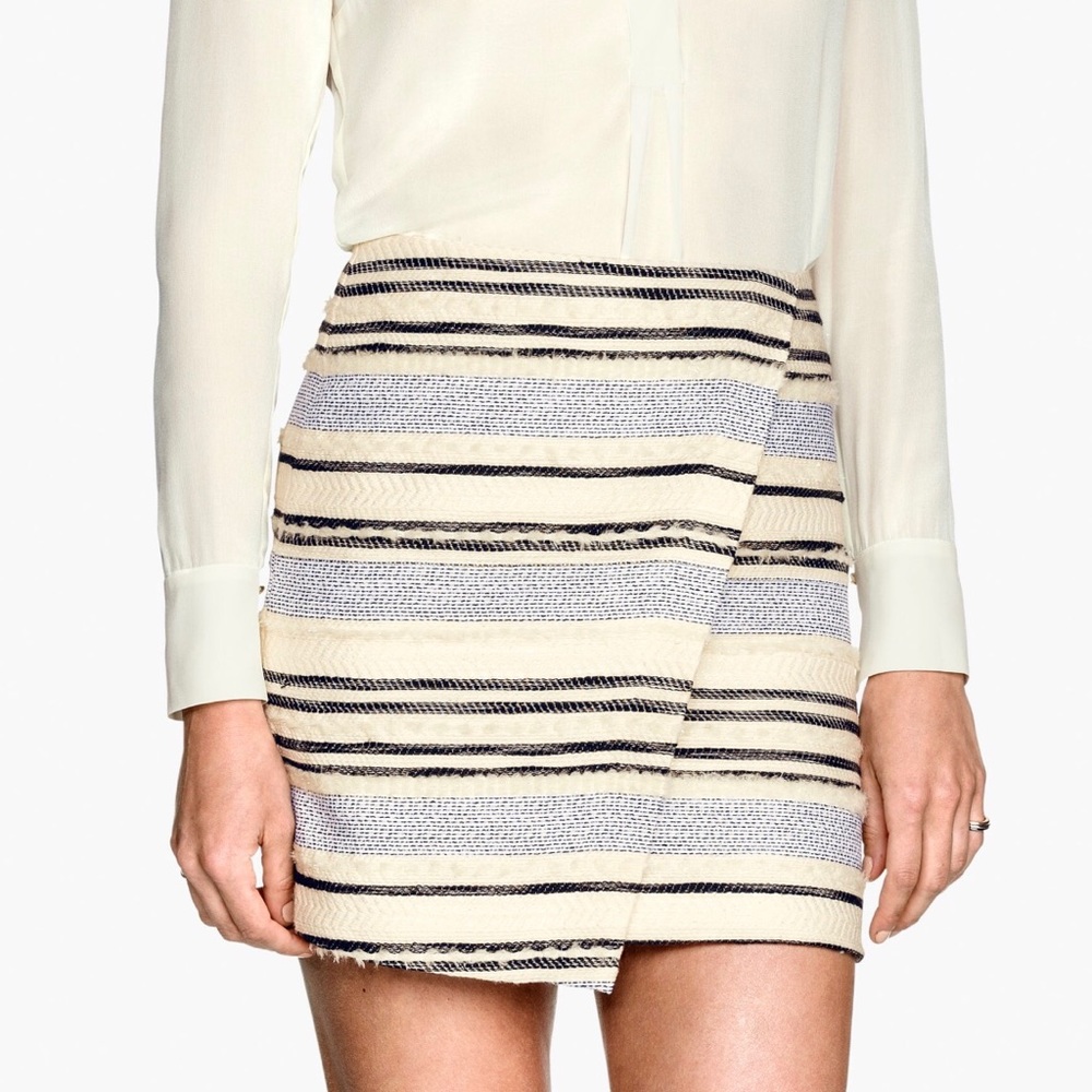 H&M Wrap Front Striped Skirt- Size-6
