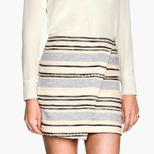 H&M Wrap Front Striped Skirt- Size-6