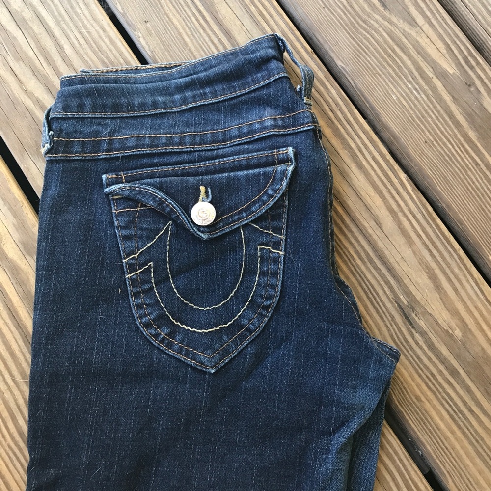 True Religion size 31 dark wash straight leg jeans