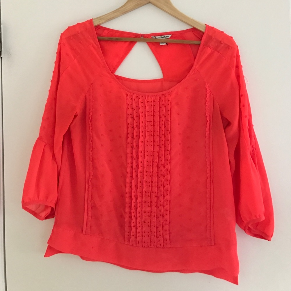 AE coral detailed blouse