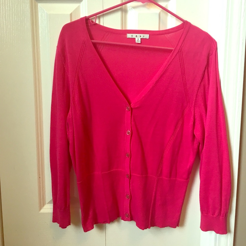 CAbi hot pink cardigan