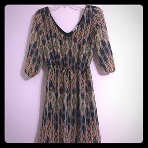 Multi colored half sleeve dress