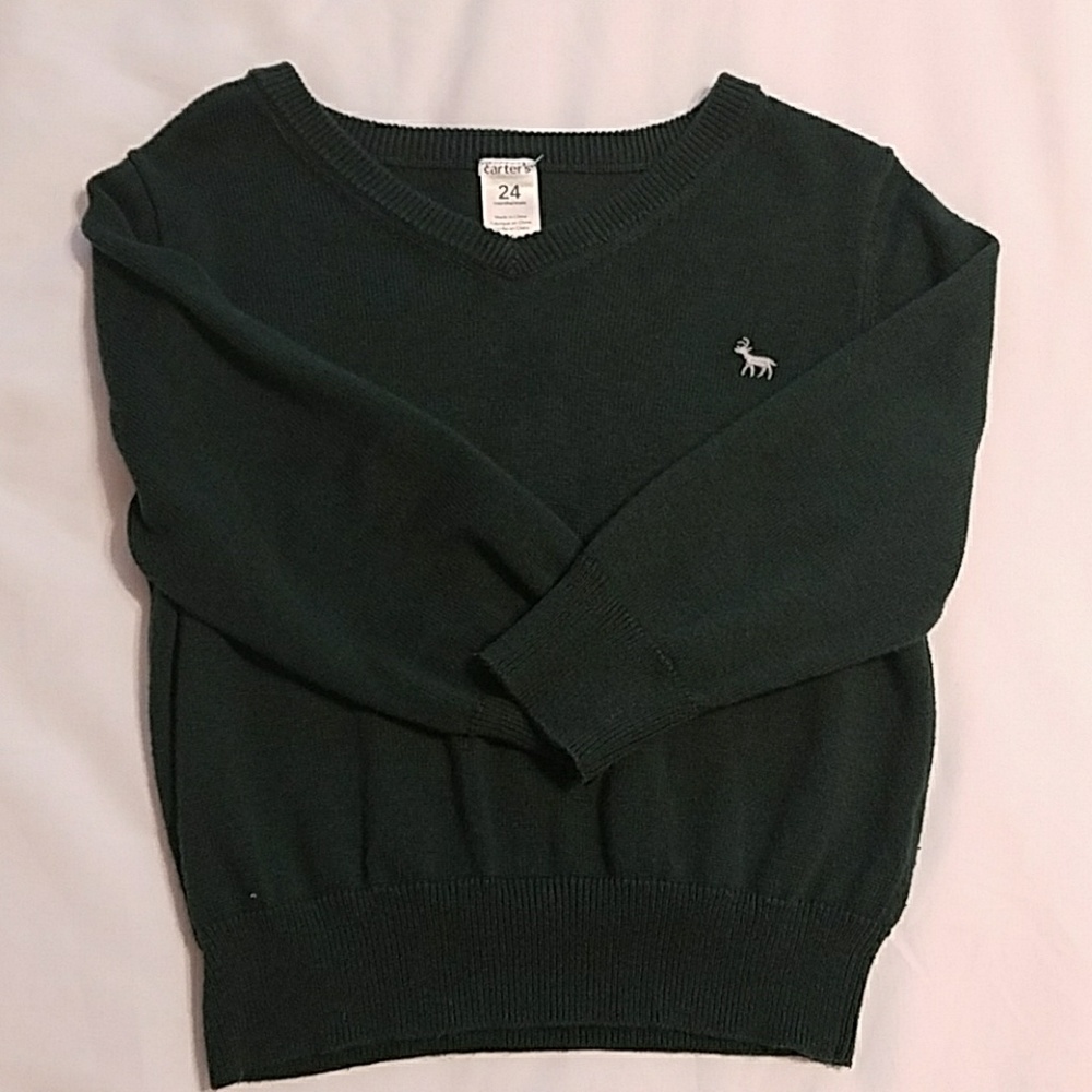*SOLD*  Carter's green 24 mos boys sweater