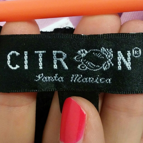 Citron top black orange design layer kimono top** - Picture 3 of 3