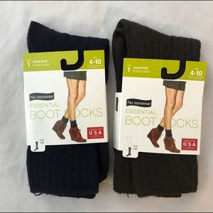 No Nonsense Boot Socks Navy and Espresso Size 4-10
