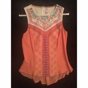 Multi color patterned blouse