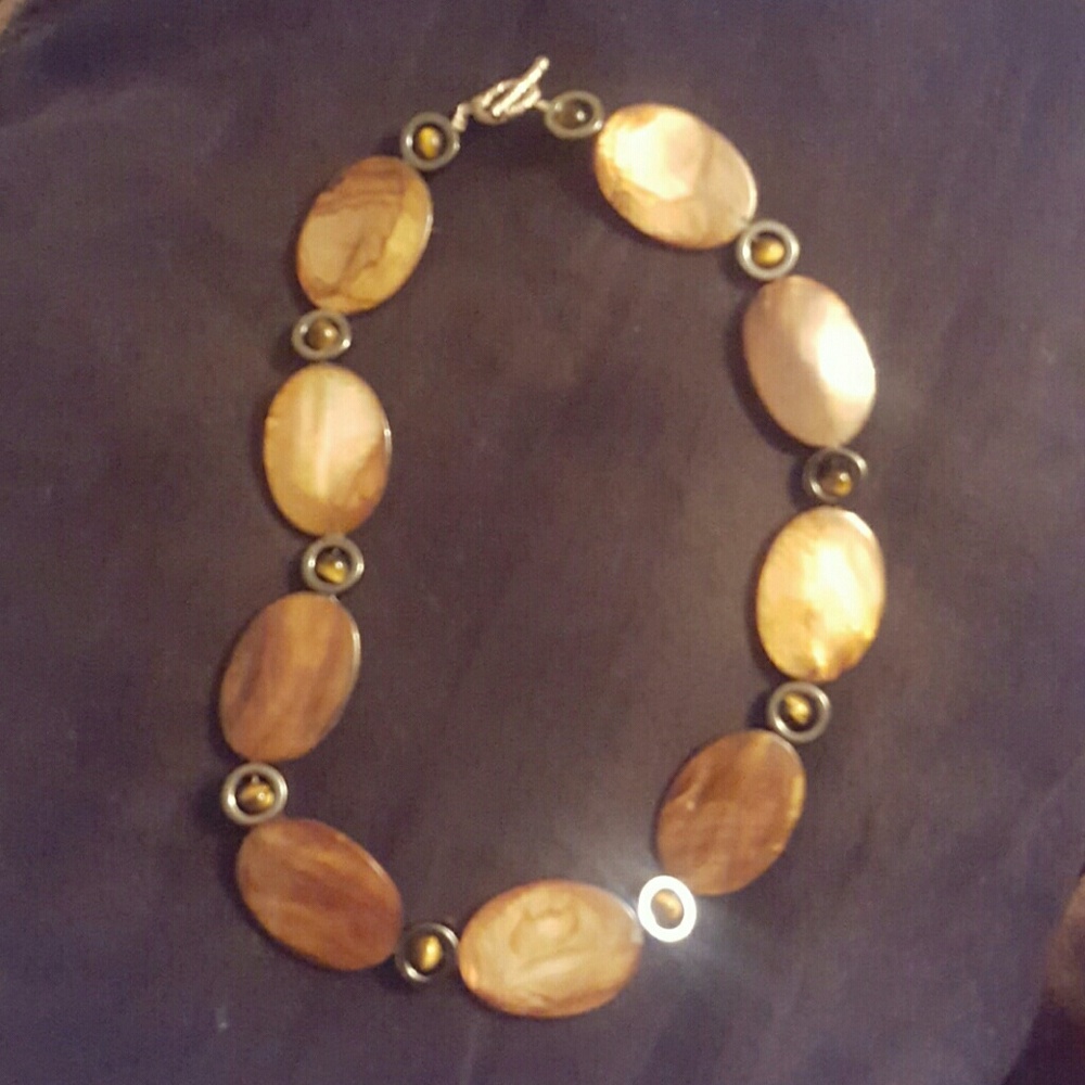Wood Look Flat necklace