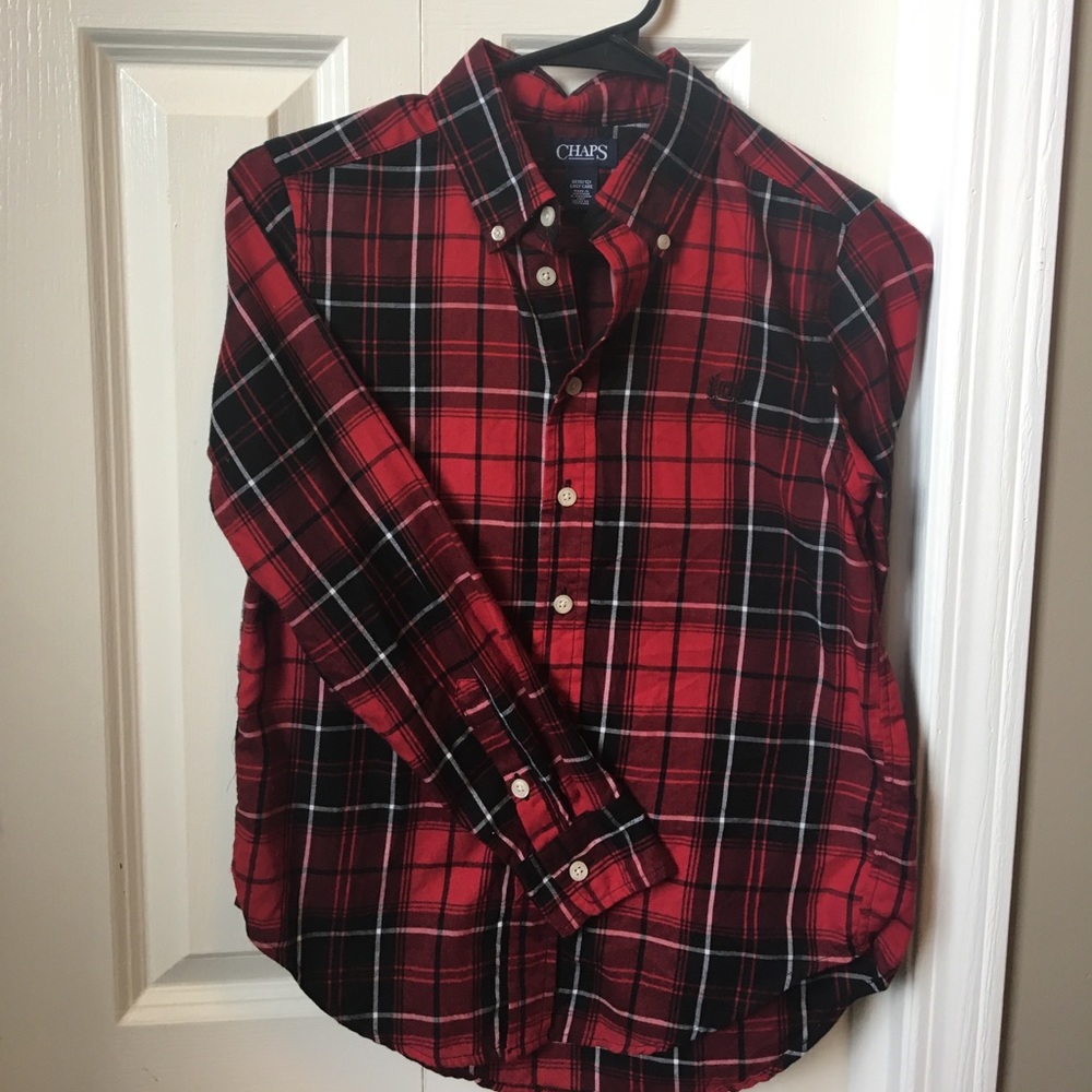 Chaps Medium boys button down shirt