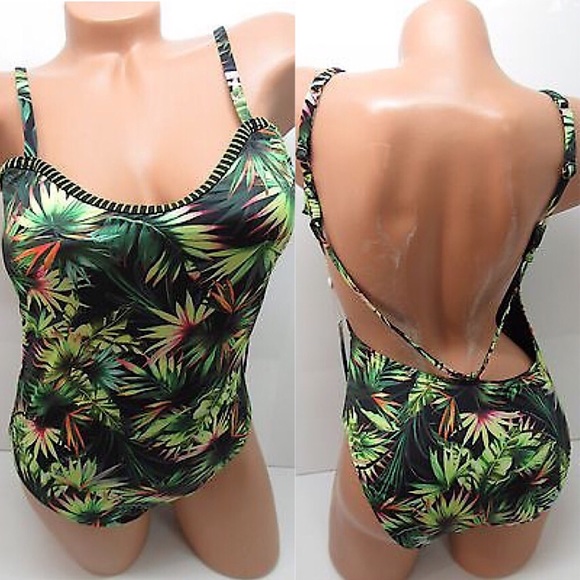 Women's Lucky Brand Coastal Palms Swimsuit - Picture 2 of 5