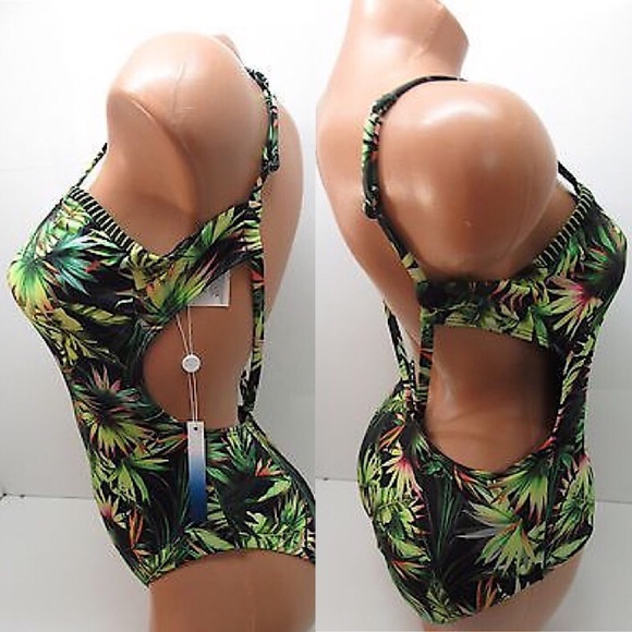 Women's Lucky Brand Coastal Palms Swimsuit - Picture 3 of 5