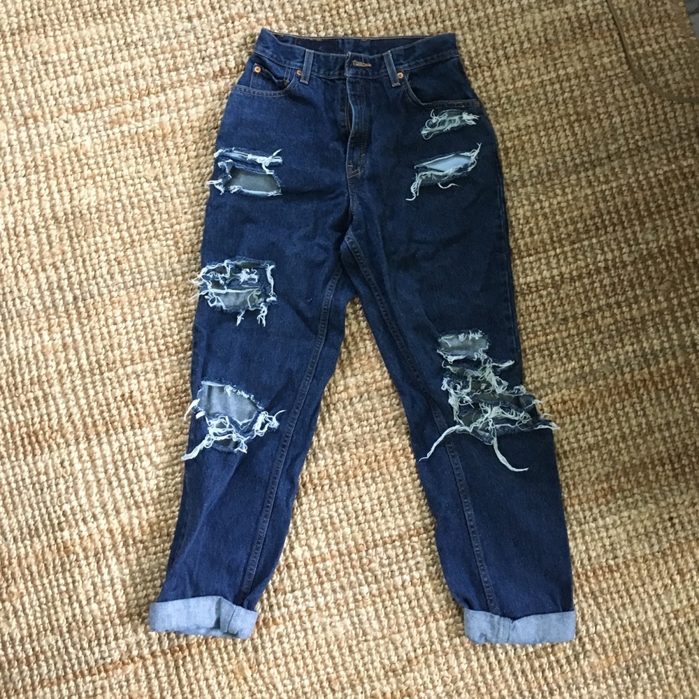 distressed vintage levi's jeans