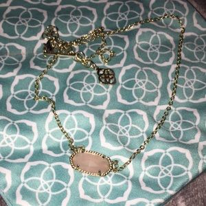 Rose quartz "Elisa" Kendra scott necklace