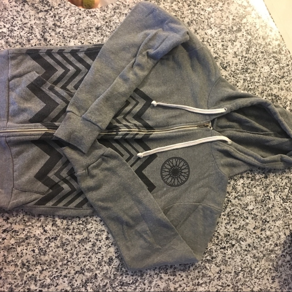 Soulcycle Grey zip up hoodie