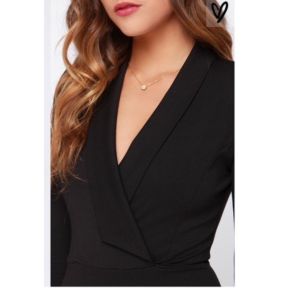 Lulu’s Taking Minutes Black Long Sleeve Midi Dress - Picture 5 of 6