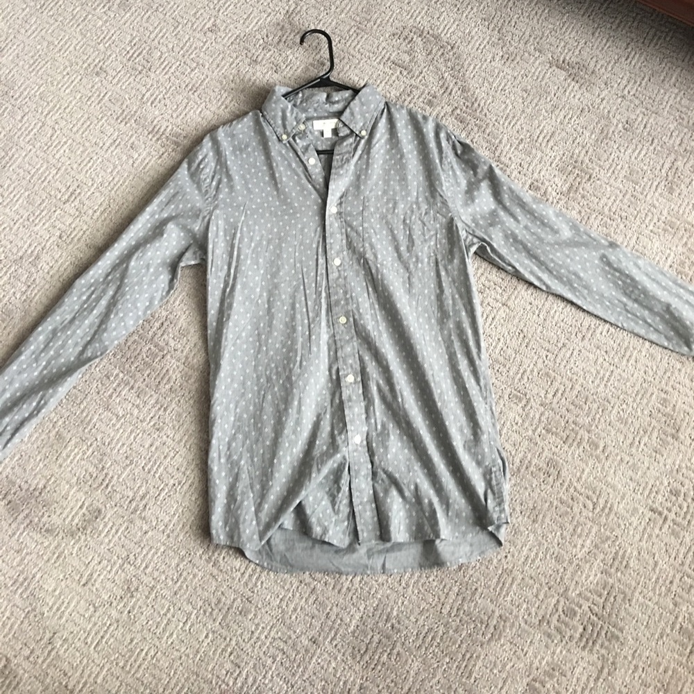 Gray men's dress shirt