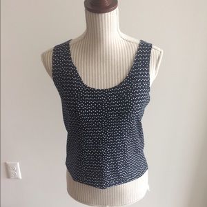 SALE! Navy Polka Dotted Tank Top