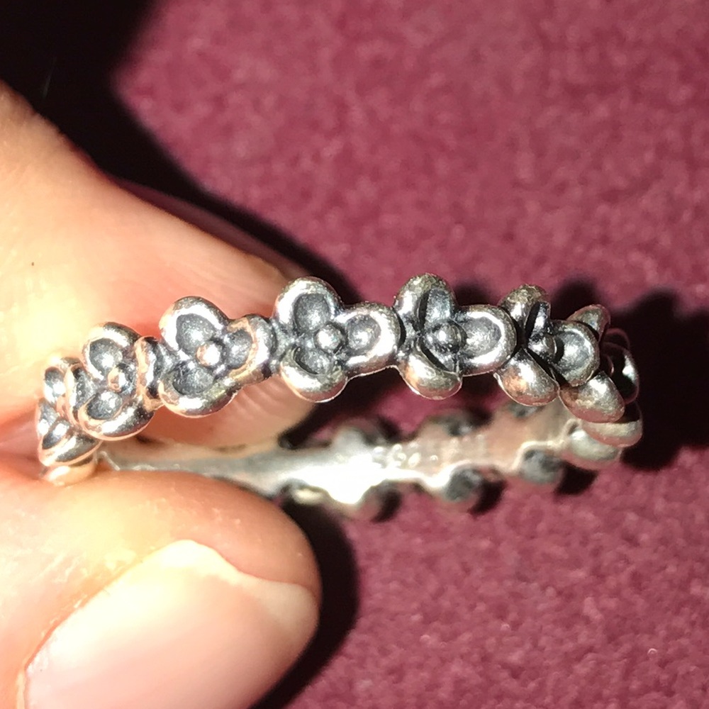Pandora daisy sterling silver ring, size 54