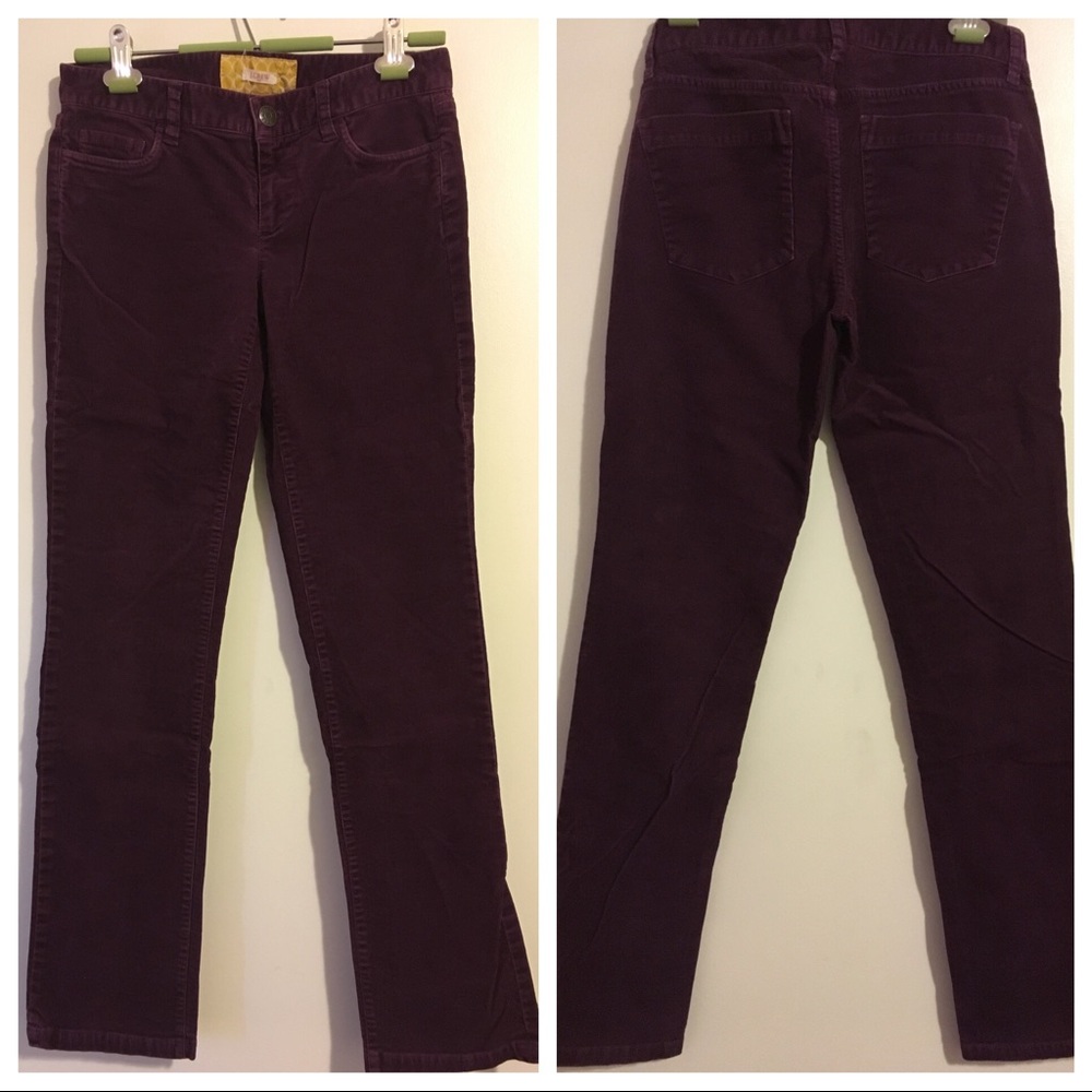 JCrew Matchstick Purple Cords