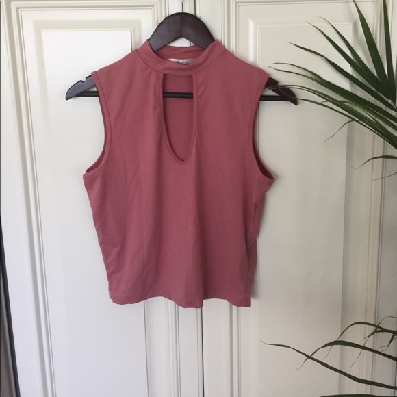 Tops - Dusty Rose Choker Tank