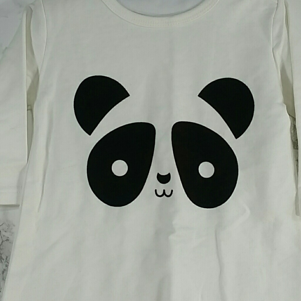 White Panda Bodysuit. Kids - Picture 3 of 5