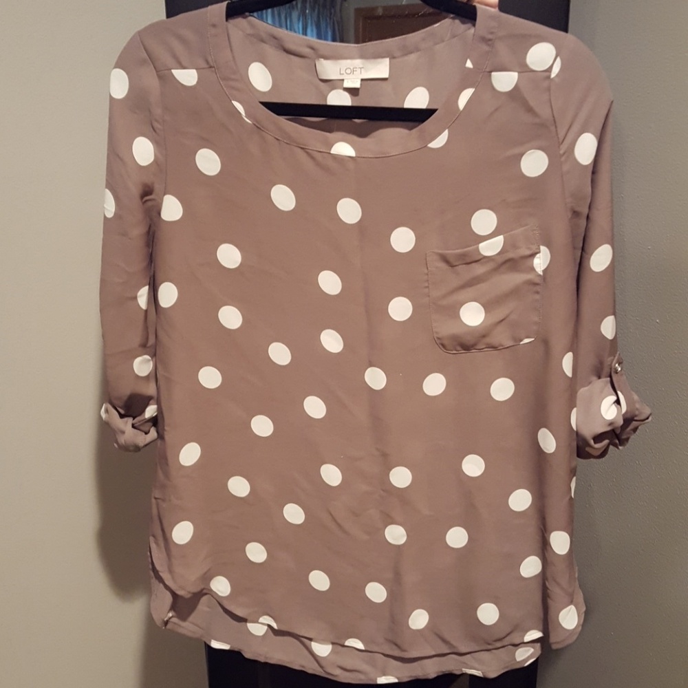 Loft polka dot blouse