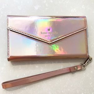 NWT Kate Spade Rose Gold iPhone 6 Wristlet