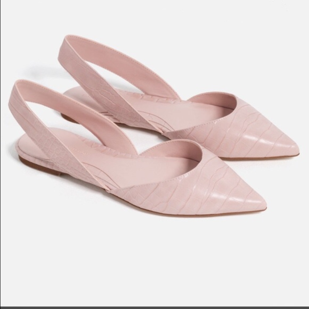 ZARA Pointed pink flats
