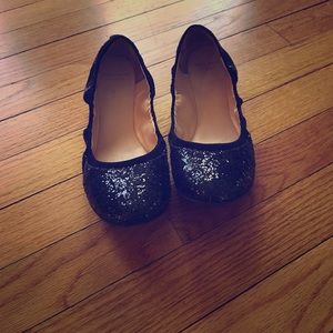 Cole haan black glitter flats size 6 1/2