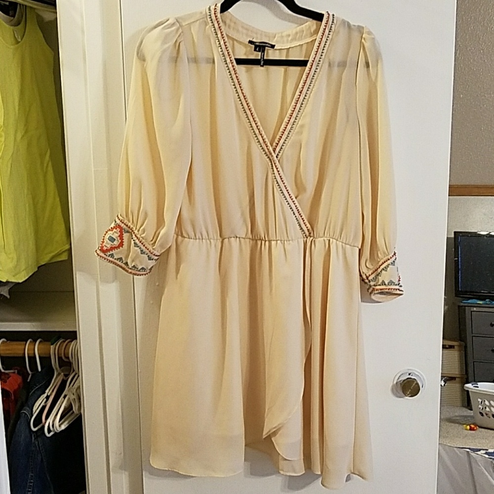 Marineblu size L dress with beaded detail